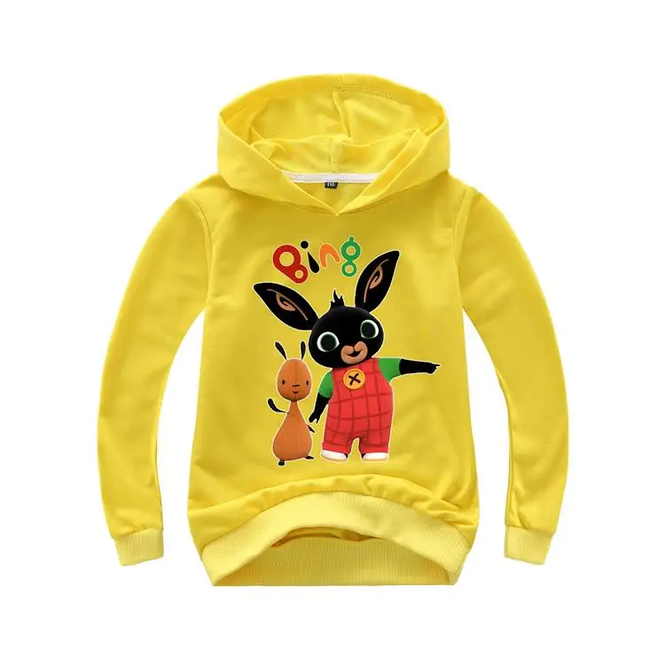 color at picture Детская футболка Bing Bunny, толстовки с капюшоном для мальчиков и девочек, футболки с длинными рукавами с кроликом Bing, детские топы, футболки, верхняя одежда для младенцев re - Цвет: color at picture