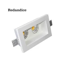 Redandice чистый белый Прожектор, gesso два отверстия вниз свет, светодиодный прожекторы, Gips. Светодиодная лампа, trimless 5 Вт лампа для гостиной