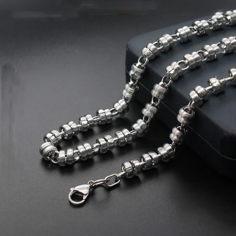 Fashion simple men's titanium steel necklace stainless steel necklace