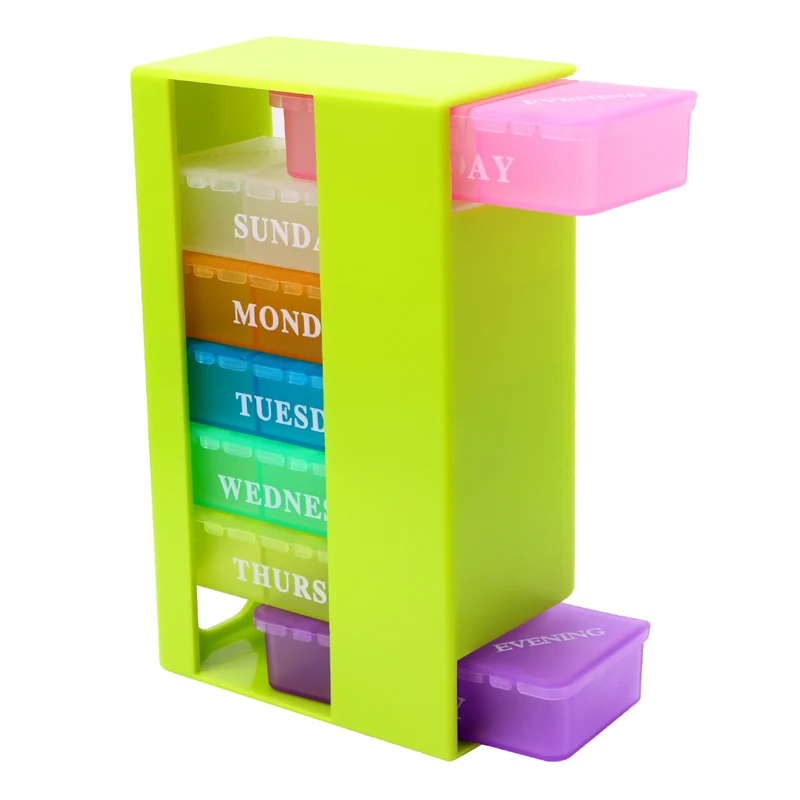 

21 Slots 7 Day Pill Box Organizer Weekly Medicine Vitamins Storage Container Travel Case