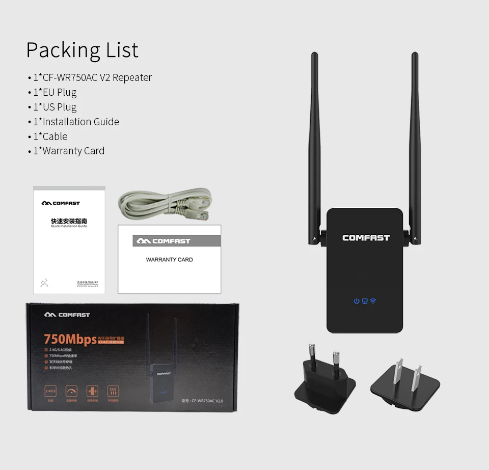 1200 Мбит/с 300 беспроводной Wi Fi повторитель двухдиапазонный 5 ГГц wifi range extender 802.11ac