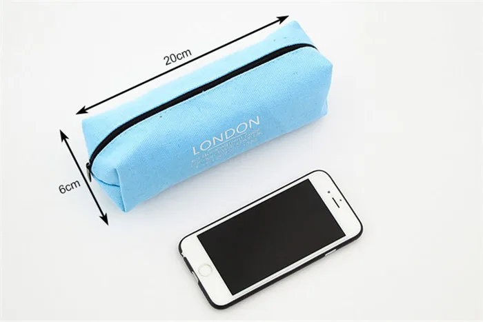 Kawaii London Paris Tokyo Denim Pencil Case Storage Organizer Pencilcase Pen Pouch School Supply Stationery Cosmetic Makeup Bag (13)