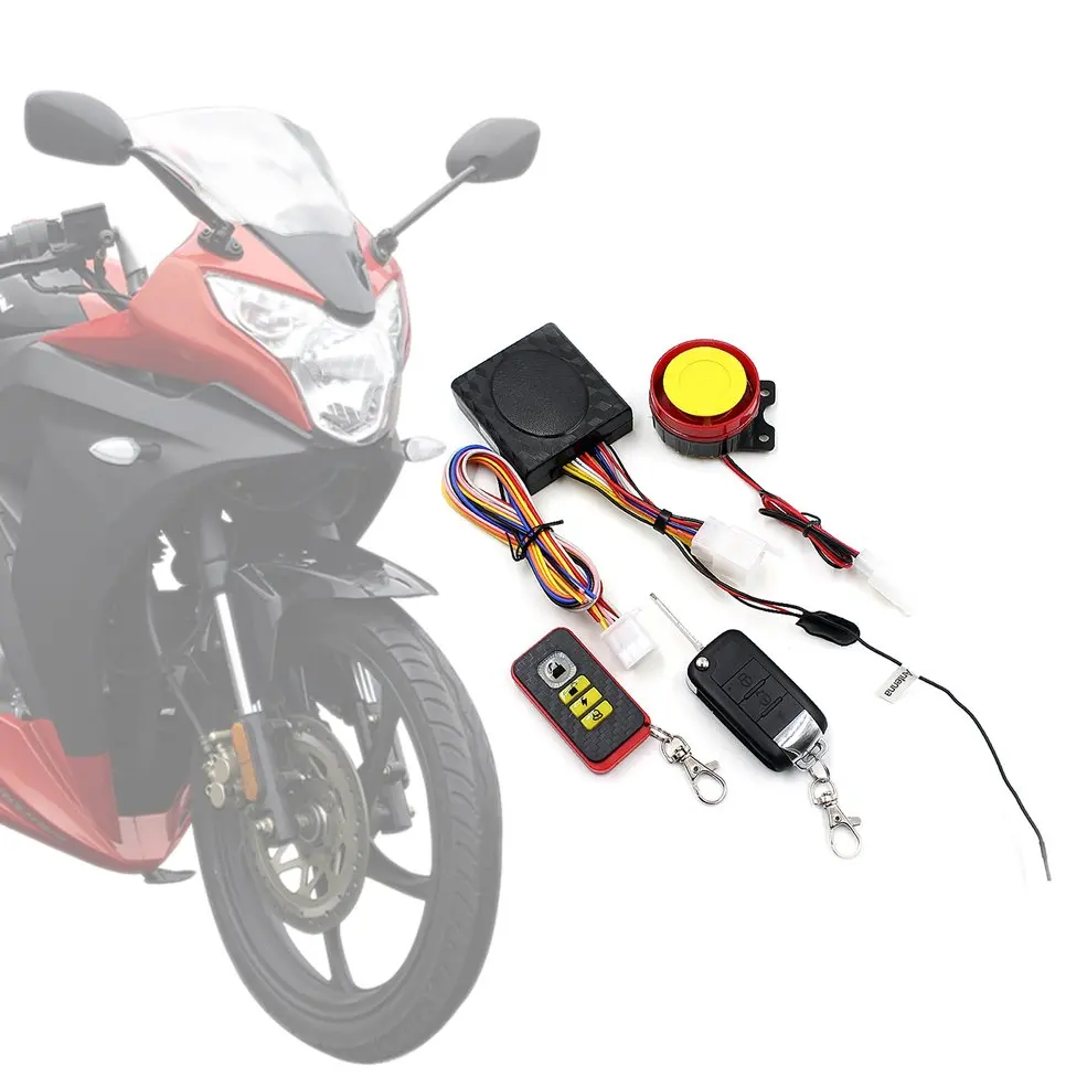

Motorcycle Alarm Anti-theft Device With Anti-minus Folding Key Remote Control With Car Alarm Double Flash 12v