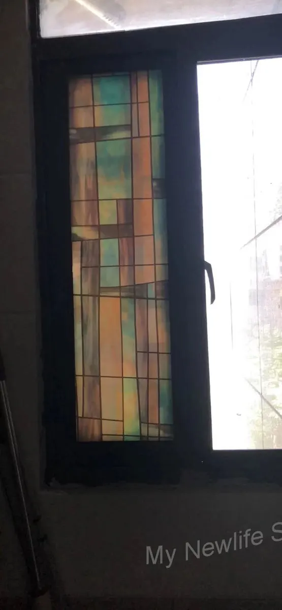 Искусство эффект живописи наклейки на окна пленка без клея 3D цветное офисные Стекло раздвижные двери наклейки 40/45/50/60/70/80*100 см