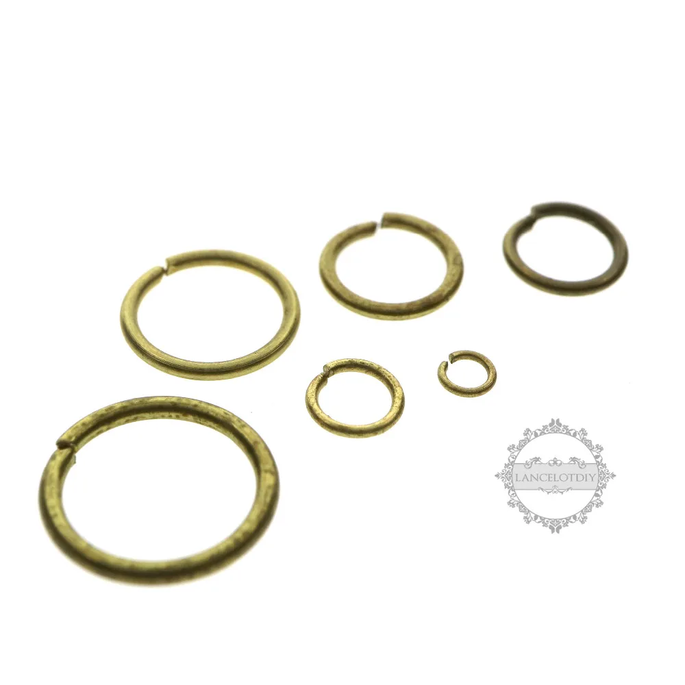 

3-12MM Raw Brass Open Single Jumpring Jewelry Beading Supplies Findings 1546001