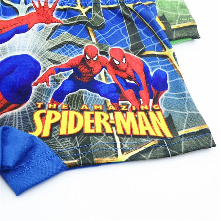 10pcs/Lot Boys Boxer Briefs Kids Underwear Baby Boy Underpants Cartoon Spiderman Soft Children Panties 3-11years Super Hero