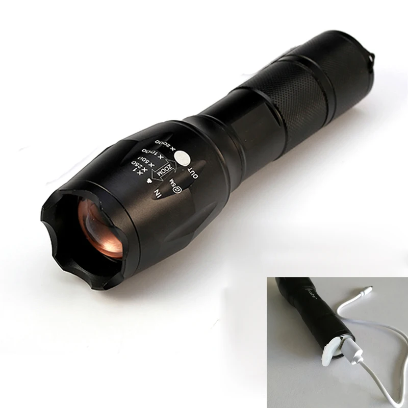 USB Rechargable LED Flashlight 10000 Lumens 3 Mode Flashlights LED L2