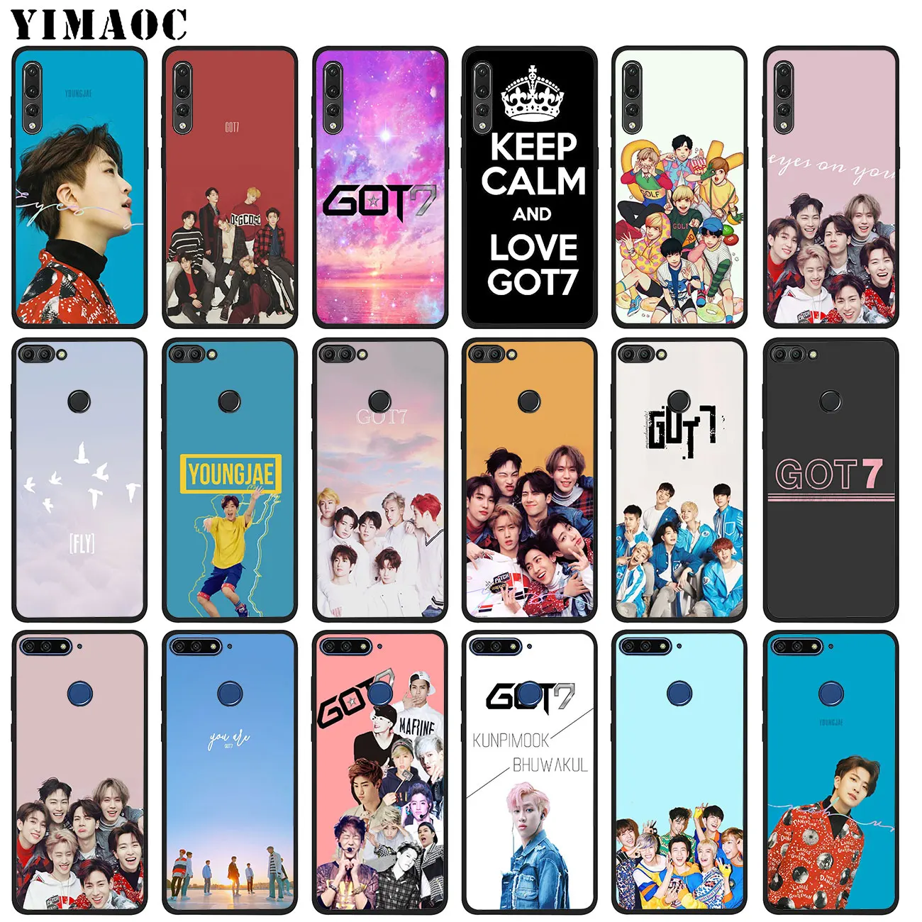 

YIMAOC got7 kpop Mark JinYoung JB Soft Silicone Phone Case for Huawei P20 Pro P10 P9 P8 Lite Mini 2017 P Smart Z 2019 TPU Cover