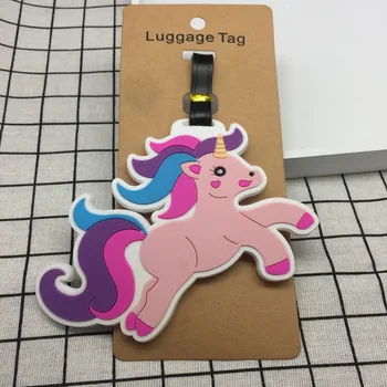 

Cartoon Unicorn Luggage Tag Silicon Portable Suitcase ID Address Holder Baggage Boarding Tags