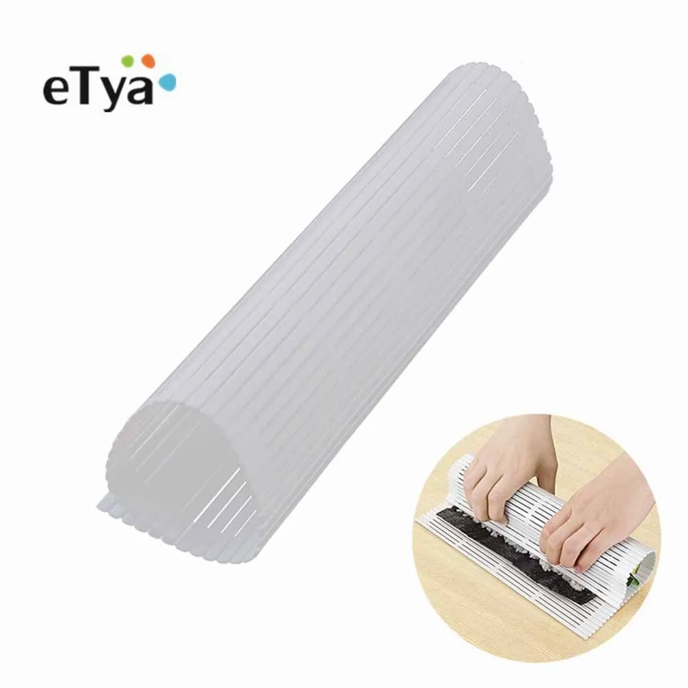 Etya 1pc Food Grade Plastic Non Stick Sushi Mat Glutinous Rice