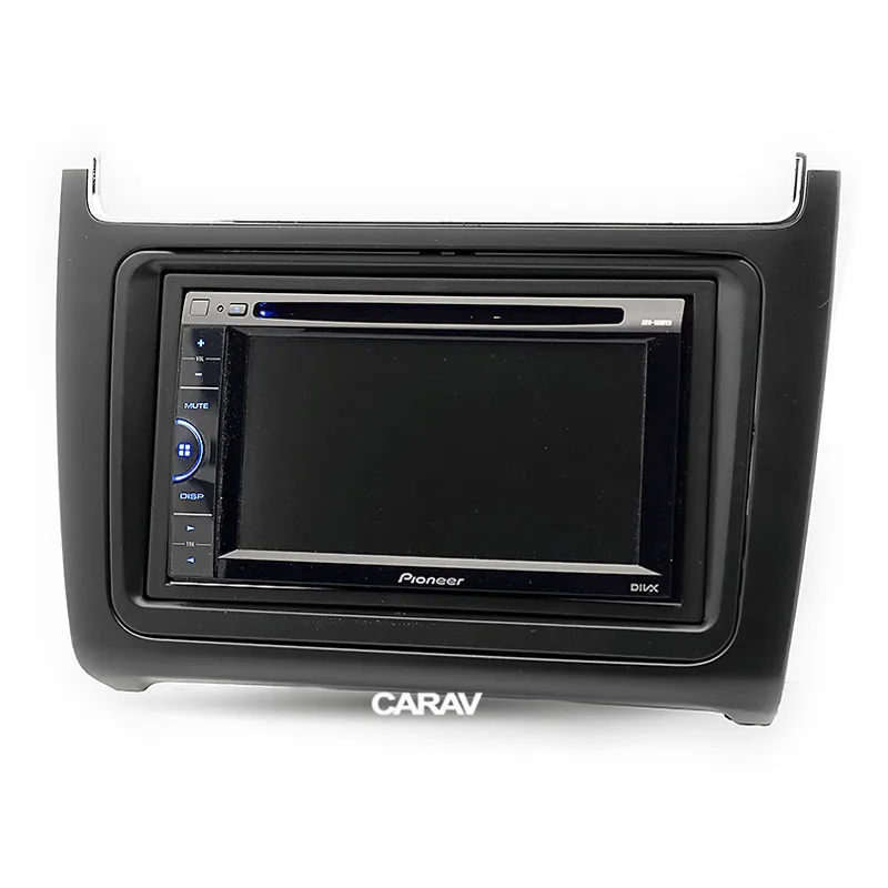 CARAV 11-538 Высокое качество радио фасции для VOLKSWAGEN Polo+(черный) Рамка для DVD CD отделка монтажный комплект