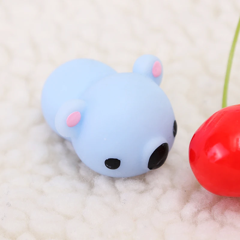 Голубой медведь Моти милые целебные игрушки 4 см Kawaii коллекция снятие стресса подарок украшение для детей