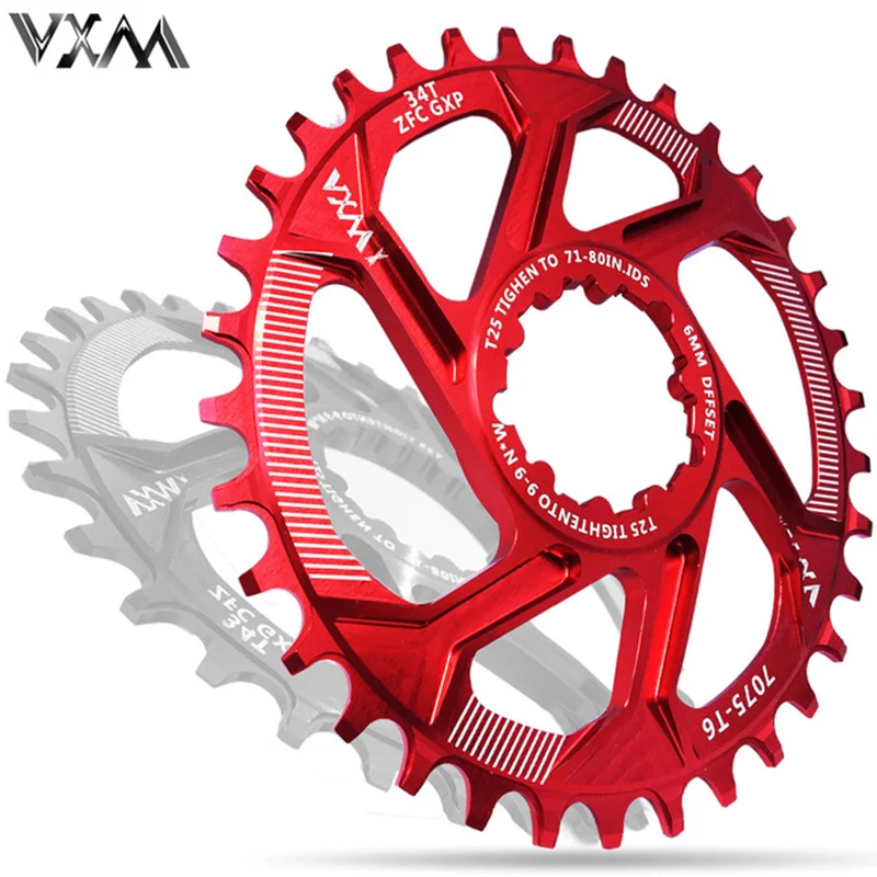 VXM دراجة Chainwheel 30 طن 32 طن 34 طن 36 طن 38 طن ضيق واسعة دراجة Chainring ل GXP XX1 x9 XO X01 CNC AL7075 Crankset دراجة أجزاء