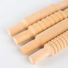 4 шт. гончарная деревянная скульптура Инструмент для резьбы по глине инструменты текстура древесины грязи прокатки палки тиснение узор прокатки палка принт в виде грязи