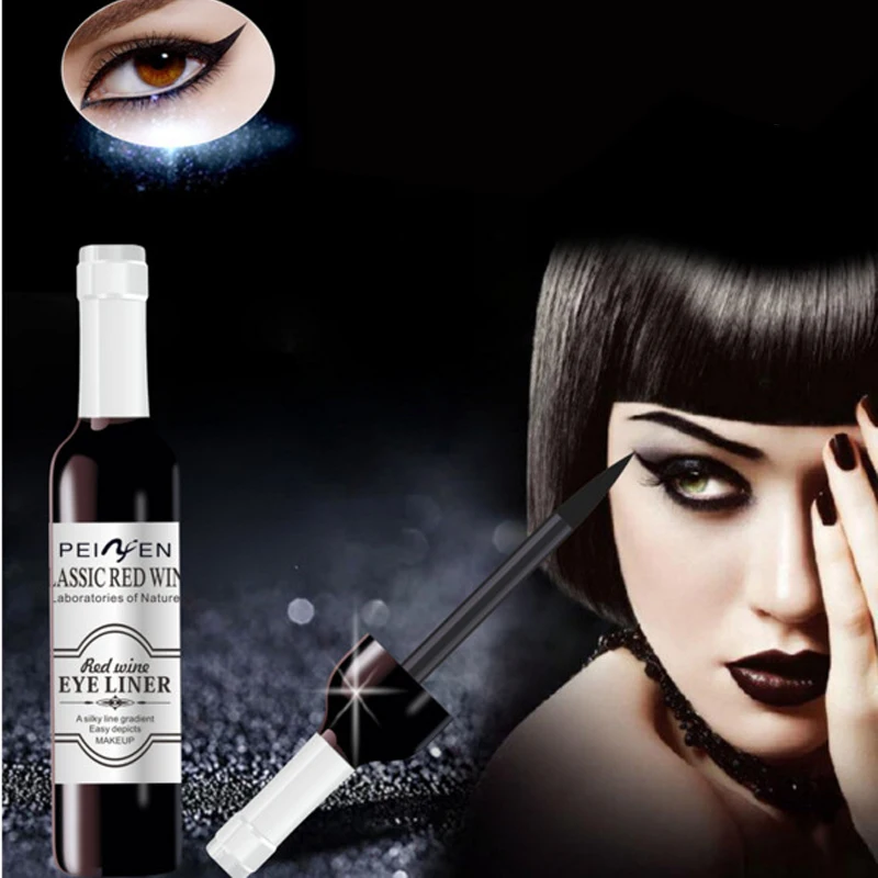 New eyeliner liquid red wine bottle durable waterproof and sweatproof