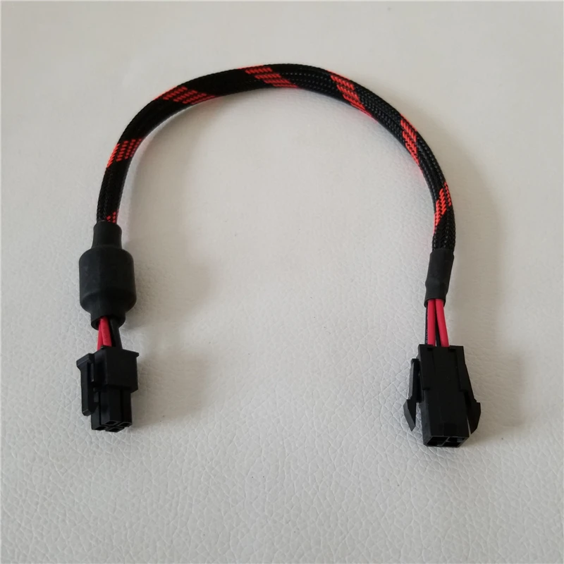 

4Pin Extension Power Cable Motherboard CPU Auxiliary Power Supply with Magnetic Ring Male to Female Red & Black Mixed