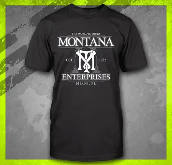 

TONY MONTANA ENTERPRISES SCARFACE DRUG MOBSTER PACINO GANGSTER MOVIE T-SHIRT Top TEE 2018 Summer T Shirts for Men Plus Size