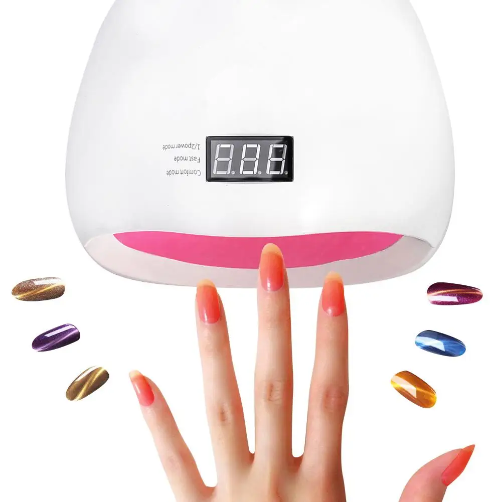 

48W UV LED Gel Nail Lamp Professional Nail Dryer with Hand Sensor 10 30 60 Seconds Timer Settings for Fingernail Toenail Gel