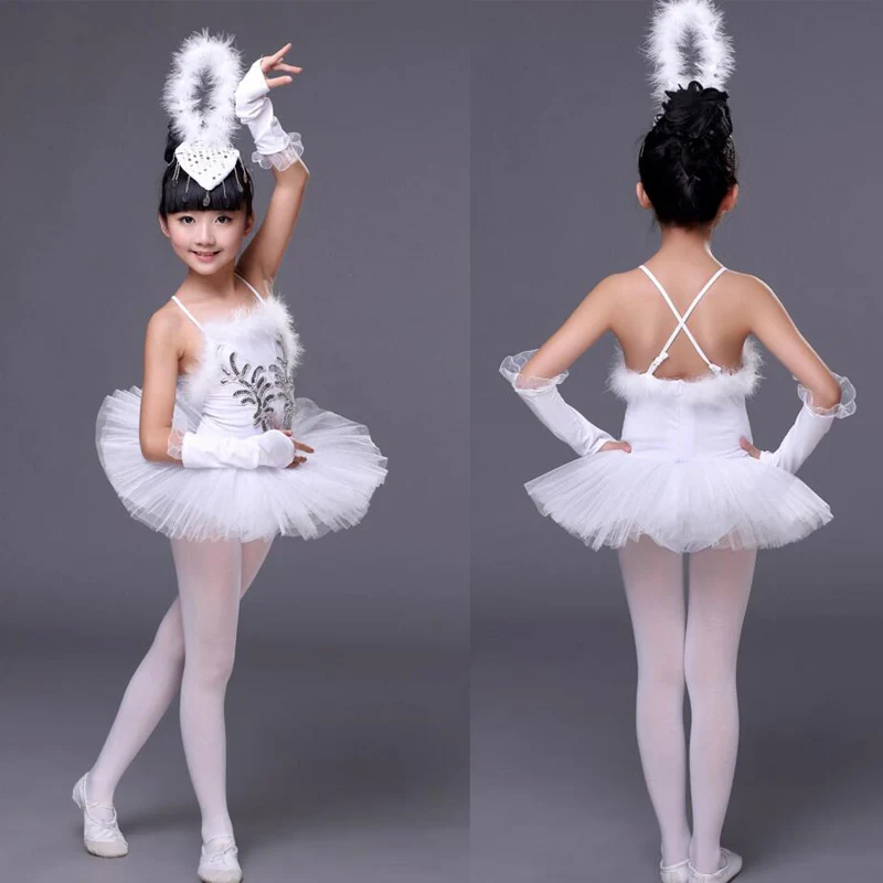 Детей балетное платье костюмы Дети Лебединое озеро узор балерина Одежда для танцев платье-пачка Профессионального Балета наряды