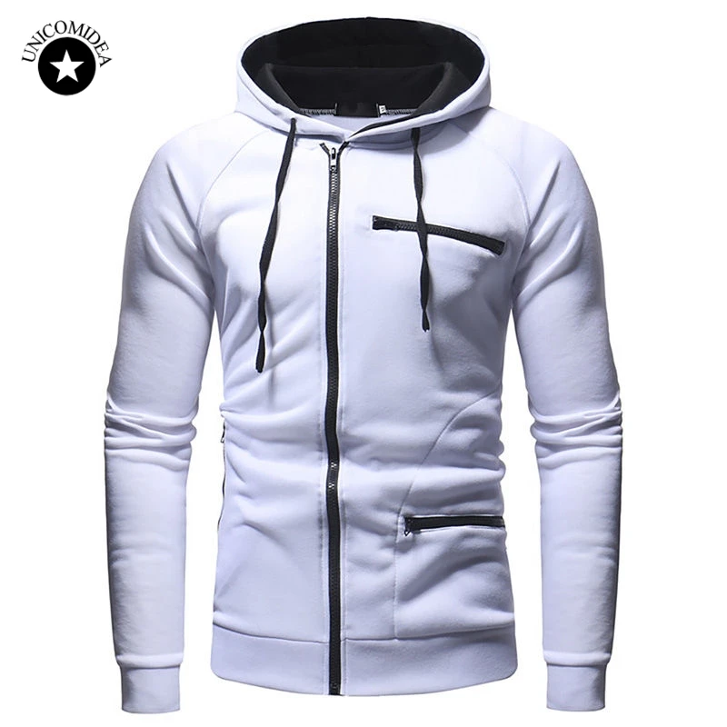 Men Hoodies With Zipper Spring Sportswear Casual Tracksuit Pocket