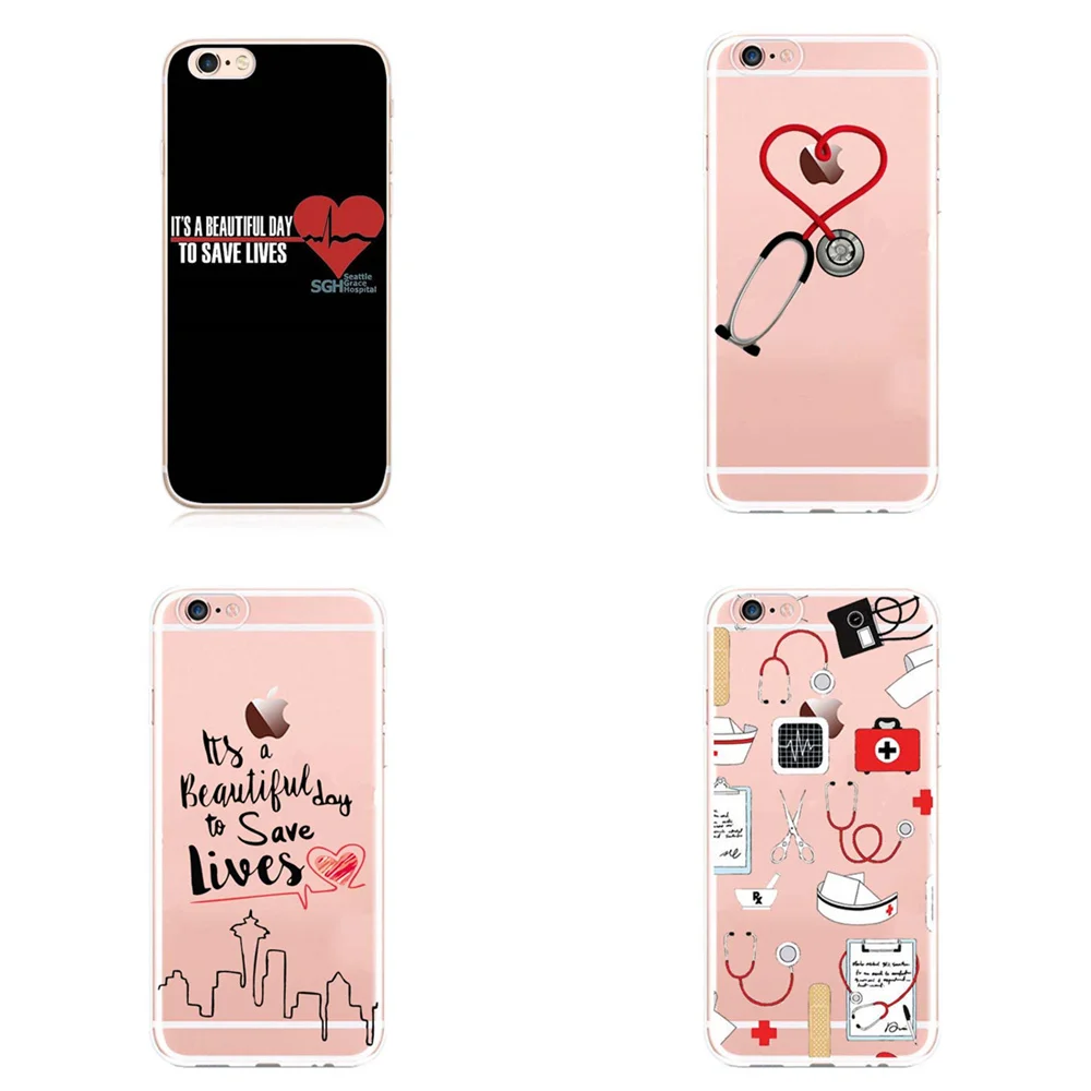 

Nurse Medical Medicine Health Heart Soft TPU Phone Case Cover Coque Fundas For iPhone 7 7Plus 6 6S 6Plus 5 5S SE For iPhone X