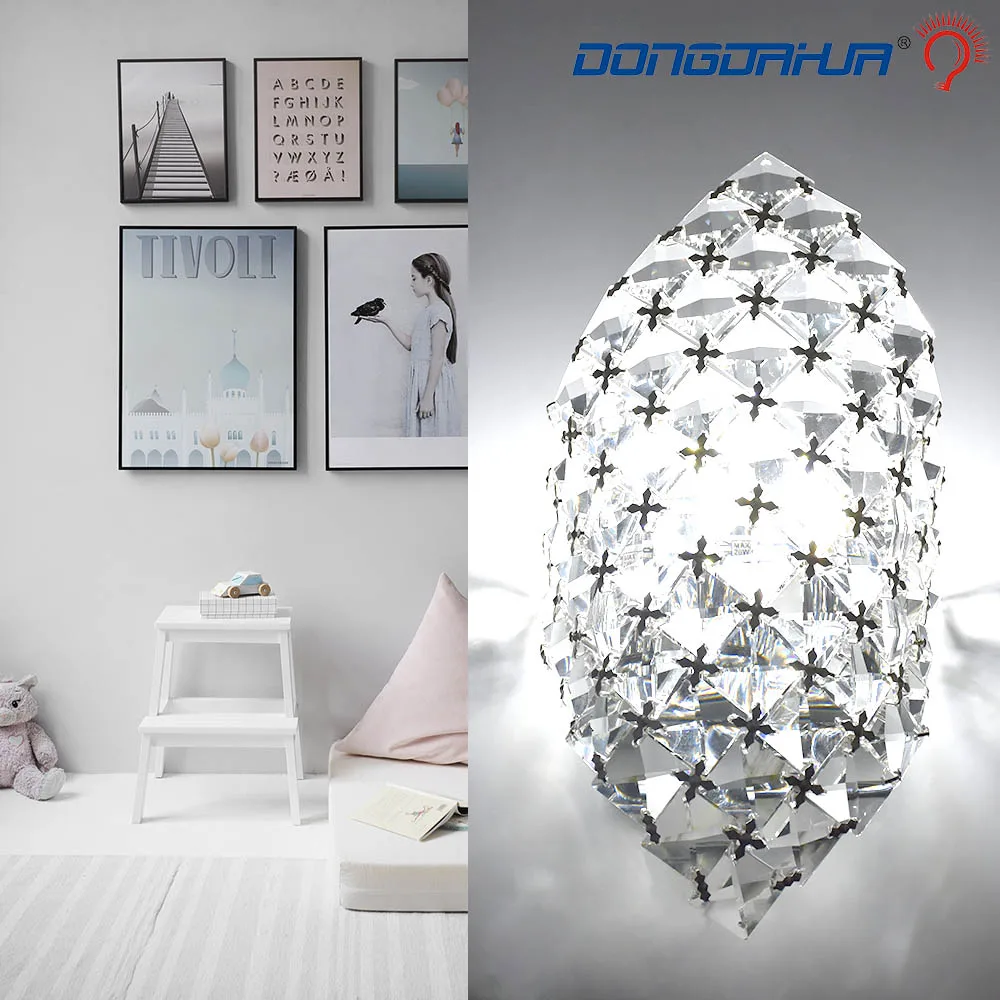 

2019 new design led G9 Iron Crystal Design LED Lamp LED Light Wall lamp Wall Light Wall Sconce For Bar Store Foyer Bedroom