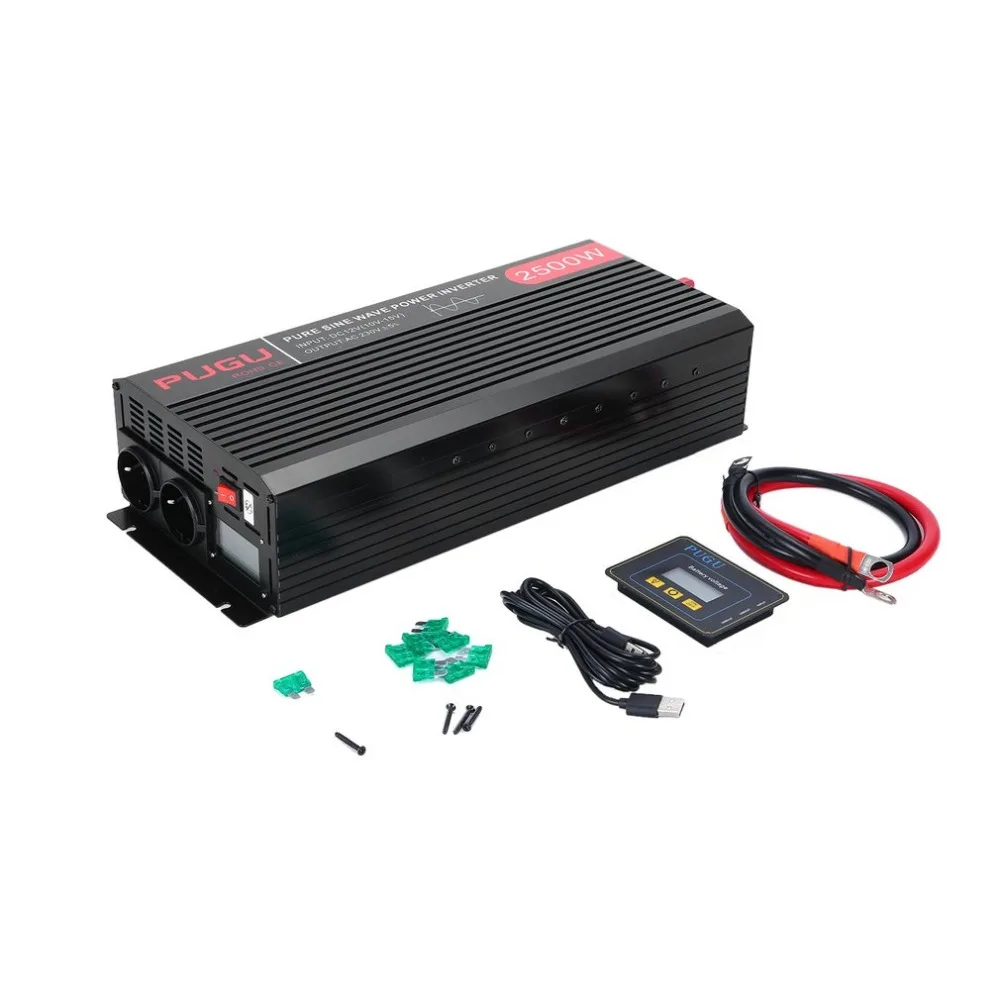 

Newest 2500W/5000W Portable Car Power Inverter Automobile Transformer Pure Sine Wave Voltage Transformer With ICD