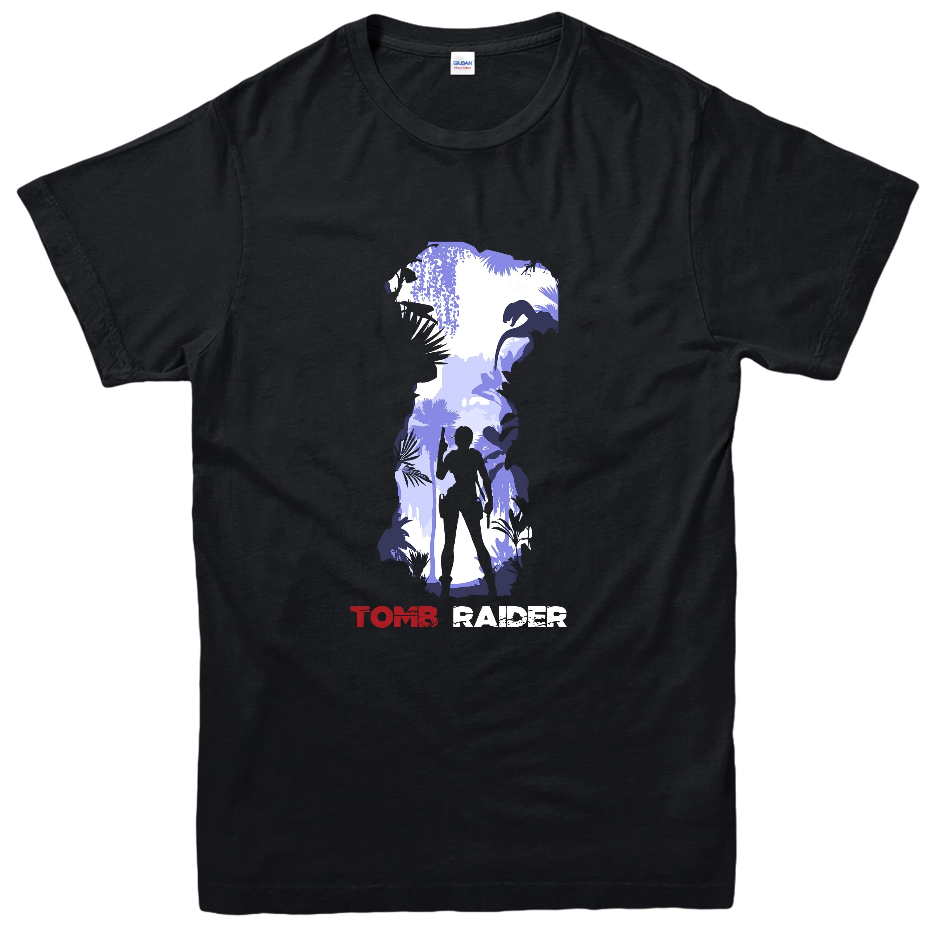 Tomb Raider T Shirt, Lara Croft Jungle World Adventer Tee Top to the