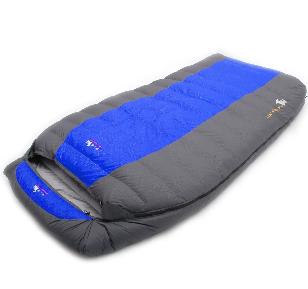 Hot Product  Xueshanfu 2 Person Use 2500G/3000G Duck Down Filling Warm Comfortable Camping Sleeping Bag Uyku Tul