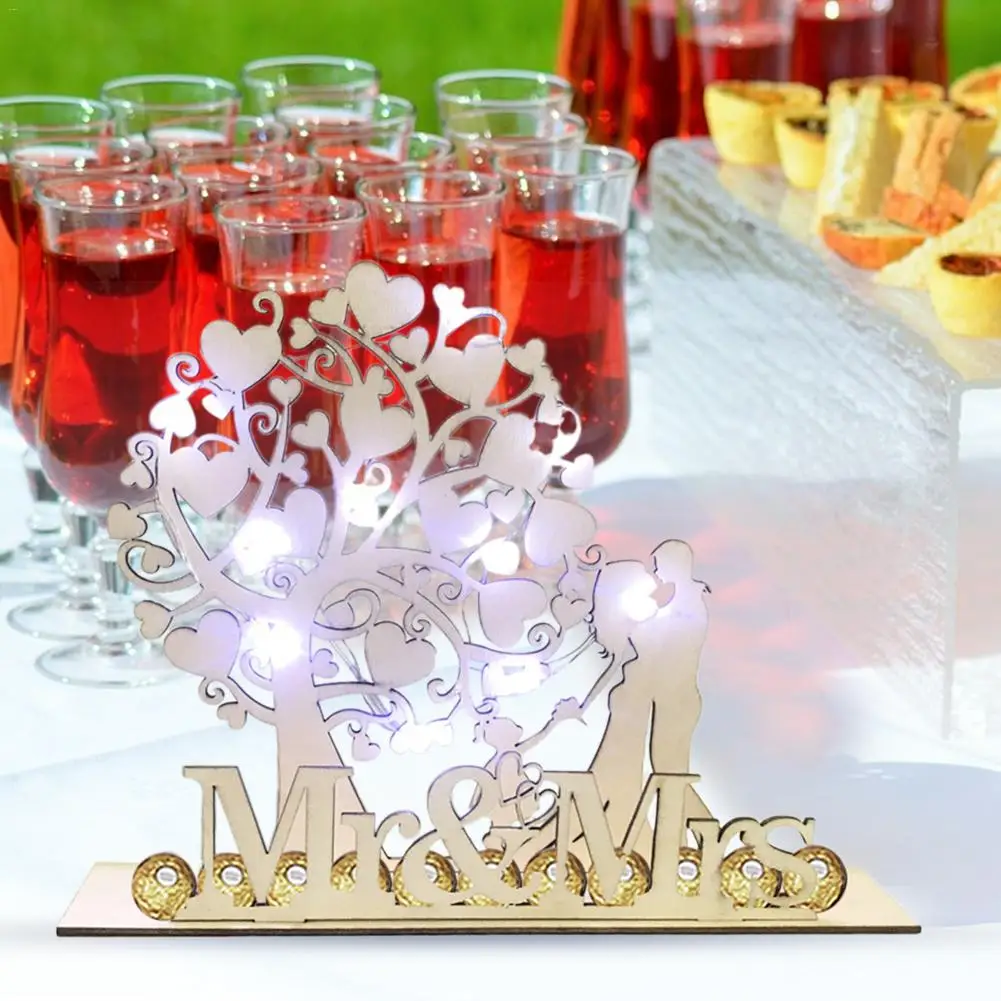 cheap Wedding Chocolate Cabinet Wooden DIY Drawer LED Countdown Wedding Party Ornament