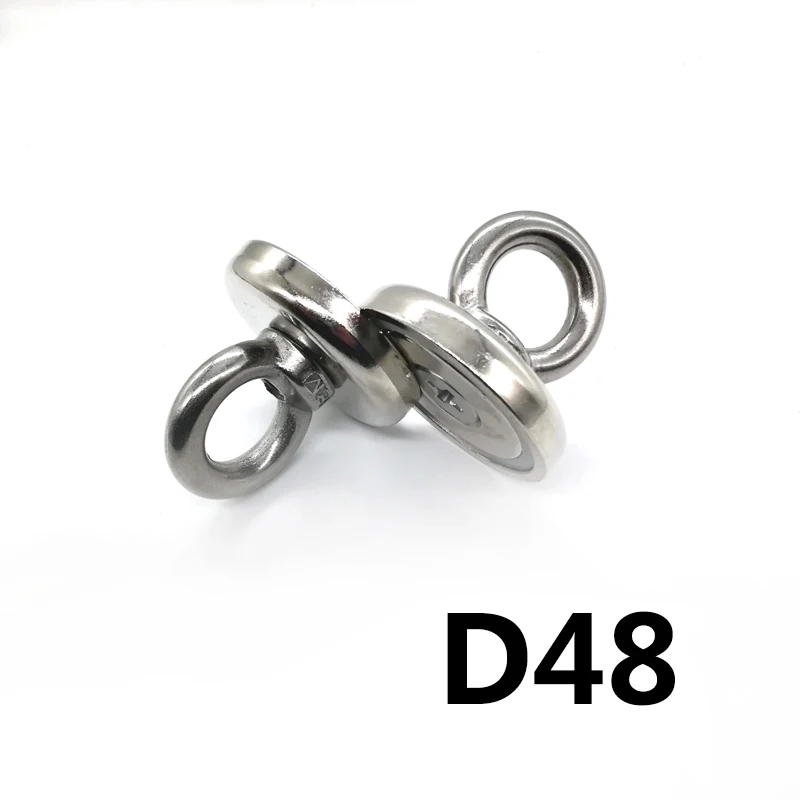 

1PCS Salvage Magnets Pot Magnets Permanent Neodymium D48 Deep Sea Salvage Fishing Hook Magnet Pulling Mounting Home Holder