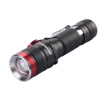 

SKYWOLFEYE LED Torch USB Lighting Stepless Adjustable Rechargeable High Power Self Flash Lamp Flashlight Tactical Camping 18650