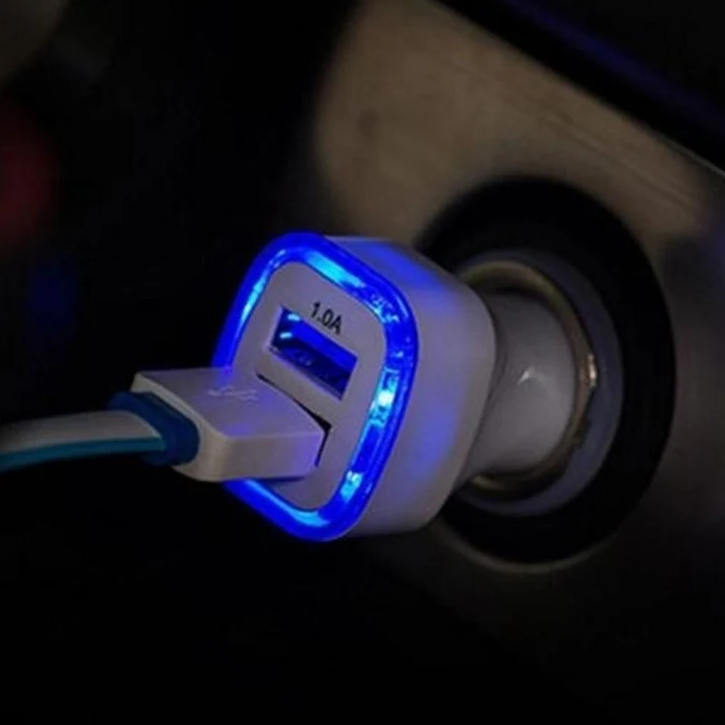 2.1A LED USB Dual 2 Port Adapter Socket Car Charger For