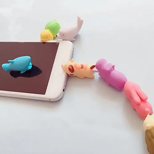 Suntaiho животное телефон кабель укуса USB протекторы Winder Organizer chompers Кролик Собака Кот