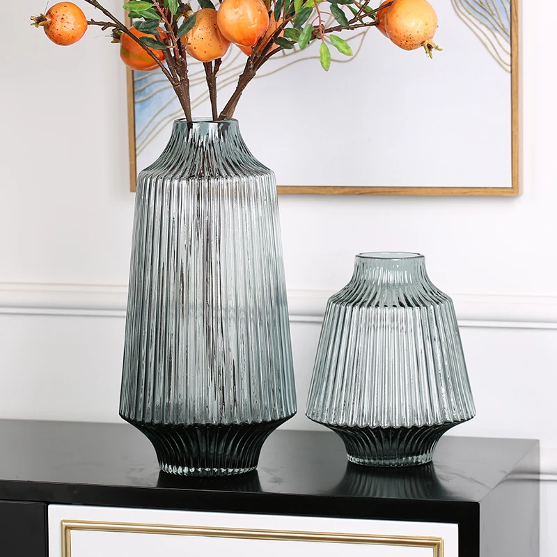 Высококачественная стеклянная ваза в скандинавском стиле, прозрачная стеклянная ваза для украшения цветов, большие вазы, свадебные подарки
