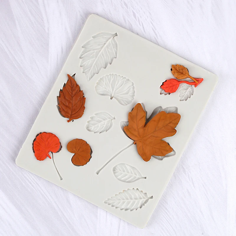 

1PC Tree Bark Texture Silicone Mold Maple Leaf Shape Fondant Cake Decoration Mould Log Chocolate Cake Molding Decoration Mould