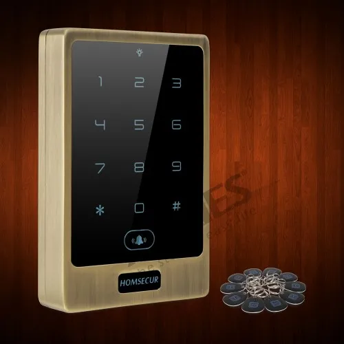 

EU Delivery HOMSECUR K02CW-B Waterproof Anti-Vandal Standalone IC Metal Access Control With Doorbell