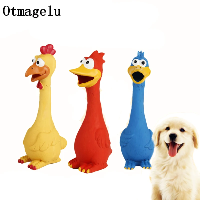 

Cute Funny Screaming Chicken Big / Puppy Interactive Chewing Depressurize Chicken Dog Toy Cleaning Teeth Small Pet Squeaker Toy