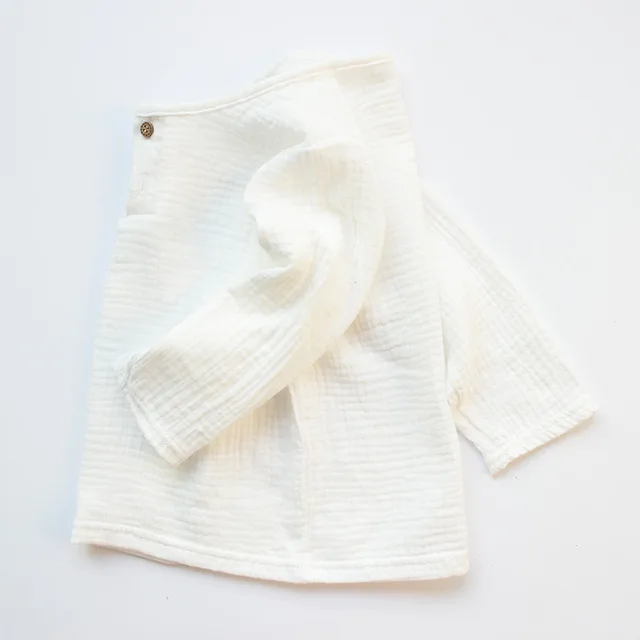 Linen 2018 Cotton Baby Boy Girl Summer T Shirts New Toddler Comfortable Tops Tee Children Clothing Kids Button 80-130CM Height IT-001-white