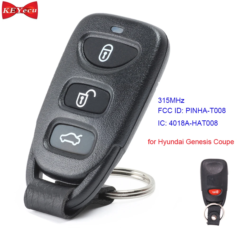 

KEYECU for Hyundai Genesis Coupe 2010 2011 2012 Remote Car Key Fob 315MHz FCC ID: PINHA-T008 IC: 4018A-HAT008