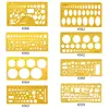 XRHYY – règle de dessin de symboles, outil de mesure, pochoir, Kit de produits scolaires pour étudiants, fournitures de laboratoire et scientifiques ► Photo 1/6
