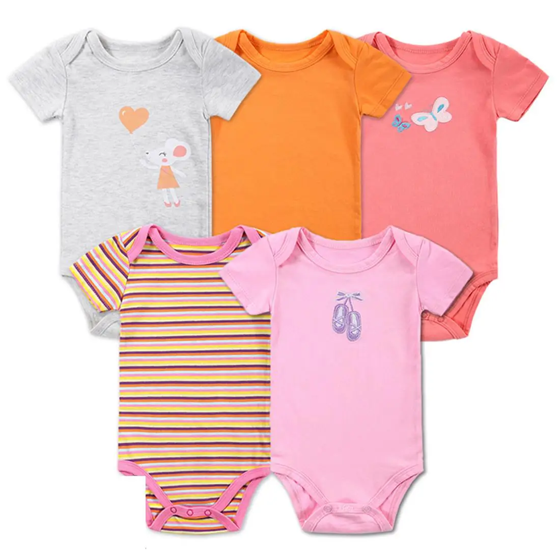 5pcs Kids Summer Clothes Designer Rompers For Kids First Impressions