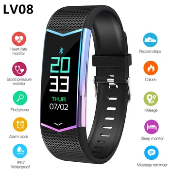 

LV08 smart bracelet men women heart rate monitoring movement distance calories alarm clock sleep monitoring fitness tracker