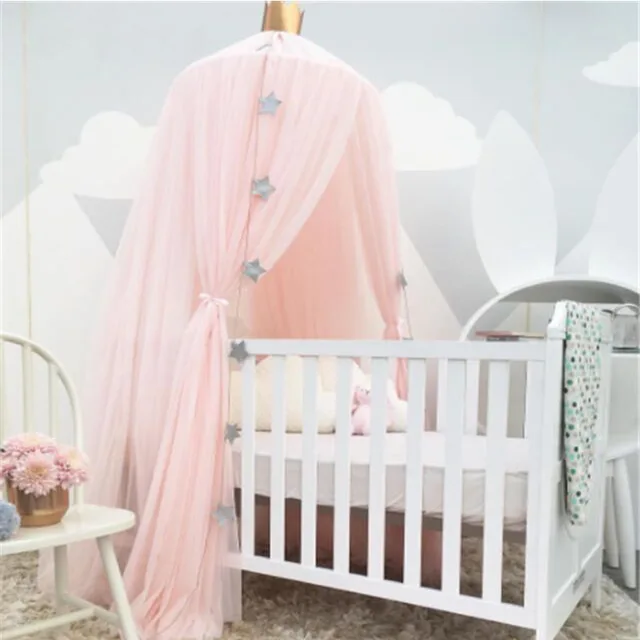 Wit Roze Grijs Khaqi Prinses Kids Crib Canopy Nursery Luifel Bed Wit Roze Grijs Khaqi Prinses Kids Crib Canopy Nursery Luifel Bed Luifels Spelen Kamer