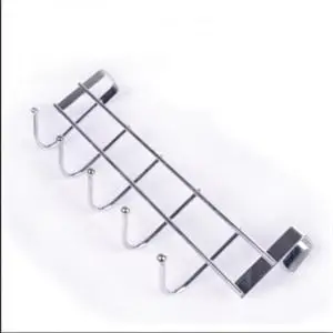 

ZLinKJ 5 Hooks Wall Mounted Rack Stainless Steel Hanger Clothes Robe Hook Key Coat Holder Hat Hanger Wall