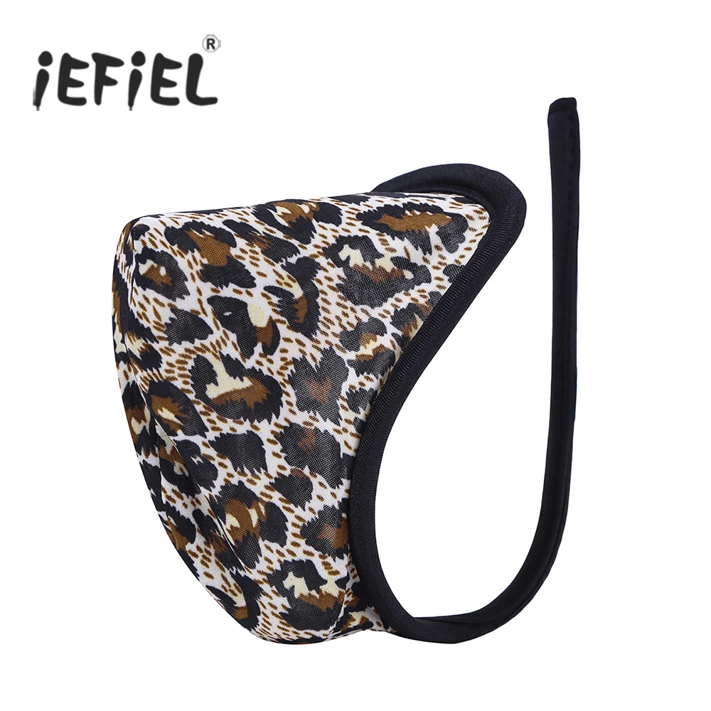 

Mens Lingerie Patent Leather C-string Briefs Underwear Underpants Sexy Gay Men's Panties Crotchless C-string with Bulge Pouch