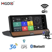 HGDO 6,8" ips Dash камера FHD 1080P Android 3g Автомобильный видеорегистратор gps навигация Bluetooth двойной объектив Автомобильный видеорегистратор удаленный мониторинг