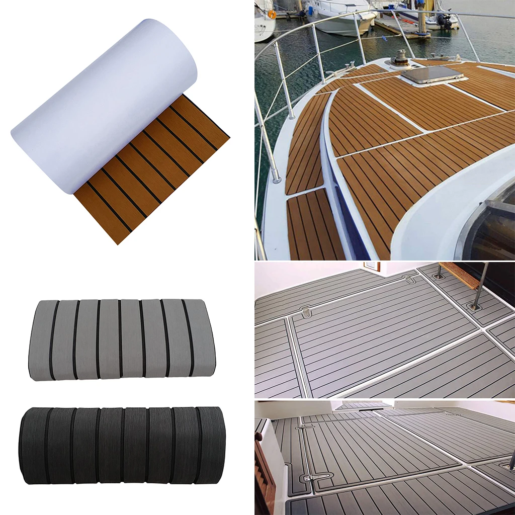 Marine Boat Flooring Mat EVA Foam Yacht Teak Decking Sheet Car RV Carpet Pad DIY Traction Non-Slip Grip Mat Kayaks Surfboards