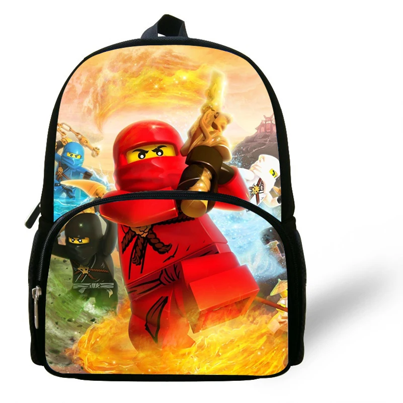 12 дюймов для малышей Mochila, Детская популярная школьная сумка с мультипликационным принтом, Модный маленький рюкзак Ninjago для маленьких мальчиков и девочек, детская сумка