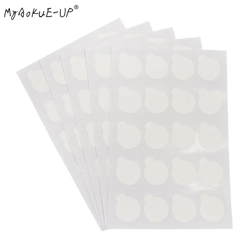 100 pcs/pack Glue Holder Pallet Sticker Disposable Eyelash Jade Stone Pads Eyelash Extension Makeup tools